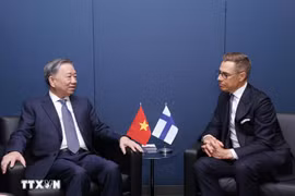 El secretario general del Partido Comunista y presidente de Vietnam, To Lam, se reunió con el presidente finlandés, Alexander Stubb, en 2024. (Fuente: VNA)