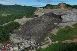 El escenario del deslizamiento de basura. (Fuente: AP)