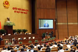 El ministro de Finanzas, Ngo Van Tuan, habla en el evento. (Fuente: VNA)