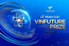 La ceremonia de entrega del Premio VinFuture 2025 tendrá lugar el 5 de diciembre en Hanoi. (Foto: VNA)
