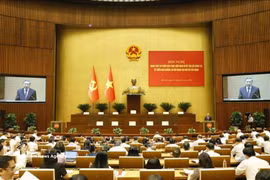 El secretario general del Partido Comunista y presidente de Vietnam,To Lam, pronuncia un discurso en la Conferencia sobre la comprensión e implementación de la Resolución No. 06-NQ/TW sobre la política exterior del XIV Congreso Nacional del Partido. (Fuente: VNA)