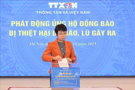 La directora de la Agencia Vietnamita de Noticias, Vu Viet Trang, en el evento. (Fuente: VNA)