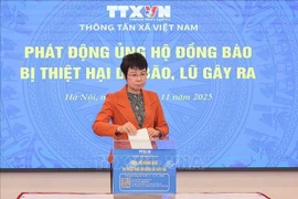La directora de la Agencia Vietnamita de Noticias, Vu Viet Trang, en el evento. (Fuente: VNA)
