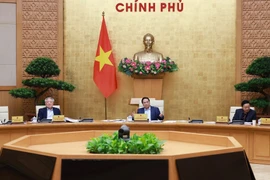 El primer ministro vietnamita, Pham Minh Chinh, habla en el evento. (Fuente: VNA)