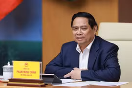 El primer ministro Pham Minh Chinh habla en el evento. (Fuente: VNA)