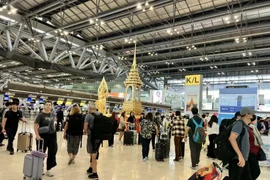 Pasajeros en el Aeropuerto Suvarnabhumi. 