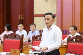 Tran Cam Tu, miembro del Buró Político y permanente del Secretariado del Comité Central del Partido Comunista de Vietnam, habla en el evento. (Fuente: VNA)