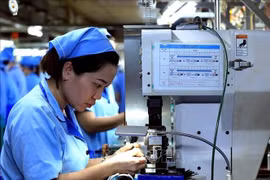 La producción de alambre semiconductor en la Zona Industrial Bo Trai. (Fuente: VNA)