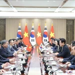 Líder partidista vietnamita sostiene conversaciones con presidente de Corea del Sur