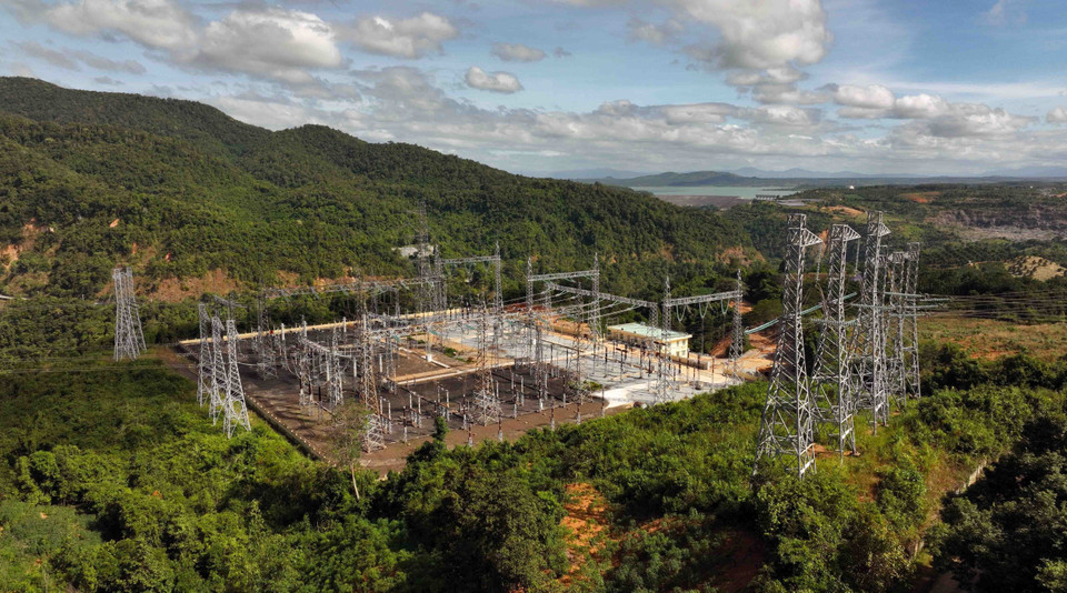 La estación de transformador de la central hidroeléctrica Ialy. (Foto: VNA)