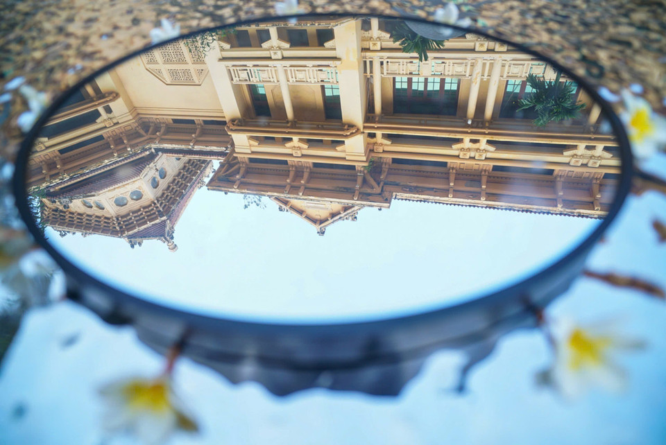 El techo con características arquitectónicas francesas del Museo de Historia Nacional. (Fuente: VNA)
