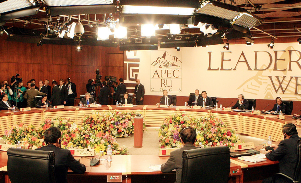 El presidente vietnamita, Nguyen Minh Triet, asistió a la XVI Cumbre del APEC celebrada en Lima, Perú, en 2008. (Fuente: VNA)