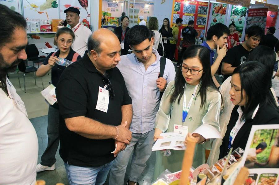 La empresa DACE presenta sus productos a clientes en el mercado alemán. (Foto: VNP/VNA)