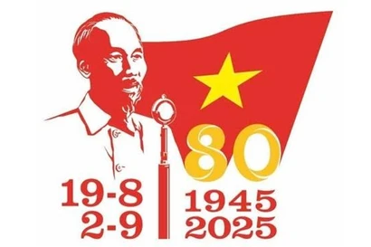 El logotipo oficial del 80.º aniversario del triunfo de la Revolución de Agosto (19 de agosto) y del Día Nacional (2 de septiembre) (Fuente: VNA)