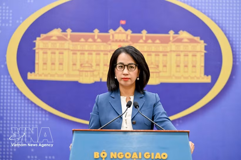 La portavoz del Ministerio de Relaciones Exteriores de Vietnam, Pham Thu Hang. (Foto: VNA)
