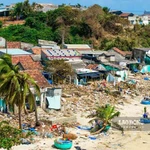 La playa de Xuan Thanh en la provincia de Gia Lai quedó devastada tras el paso de la tormenta Kalmaegi. Foto: Periódico Lao Dong