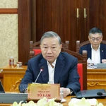 El secretario general del Partido Comunista de Vietnam, To Lam, habla en el evento (Fuente: VNA)