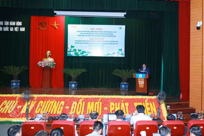 El subdirector general permanente del VNMAC Ha Dinh Huong habla en el evento (Fuente: VNA)