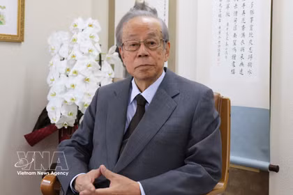 El exprimer ministro japonés Fukuda Yasuo (Foto: VNA)