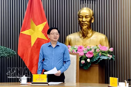 El viceprimer ministro Ho Quoc Dung habal en la cita (Fuente: VNA)