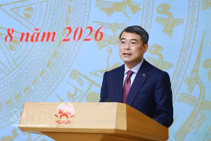 El primer ministro de Vietnam, Le Minh Hung, habla en la cita (Fuente: VNA)