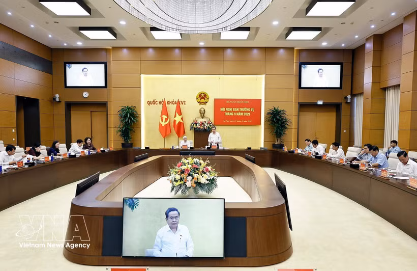 El presidente de la Asamblea Nacional, Tran Thanh Man, habla en el evento. (Fuente: VNA)