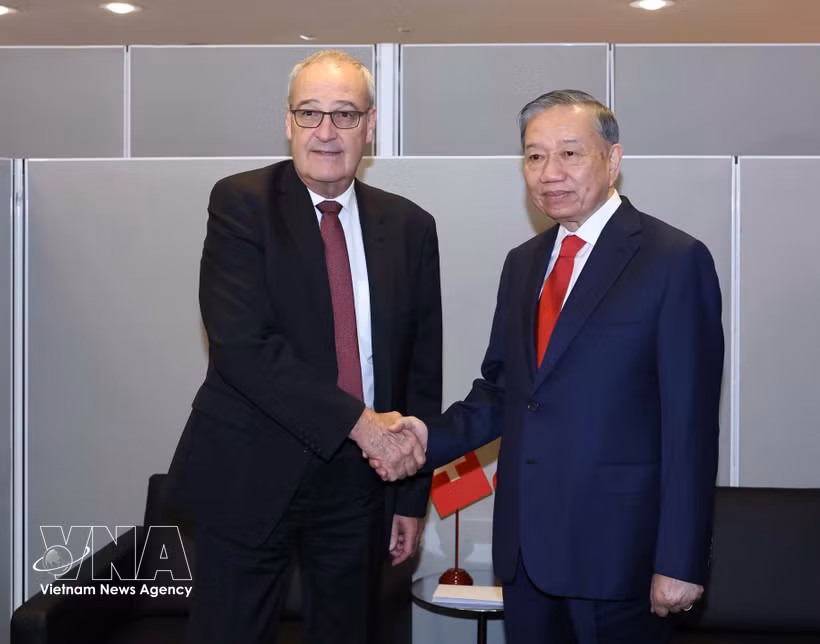 El secretario general del Partido Comunista de Vietnam (PCV) y presidente de la República, To Lam, y el presidente de Timor Leste, José Ramos-Horta. (Fuente: VNA)