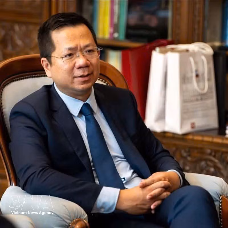 El embajador vietnamita en Polonia, Ha Hoang Hai, en la entrevista. (Fuente: VNA)