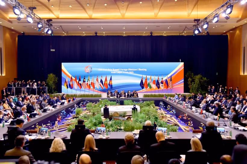 Panorama de la 15ª Reunión de Ministros de Asuntos Exteriores de la Cumbre de Asia Oriental. (Fuente: VNA)