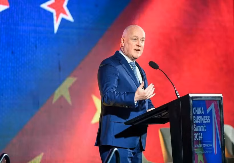 El primer ministro de Nueva Zelanda, Christopher Luxon, en un evento. (Fuente: VNA)