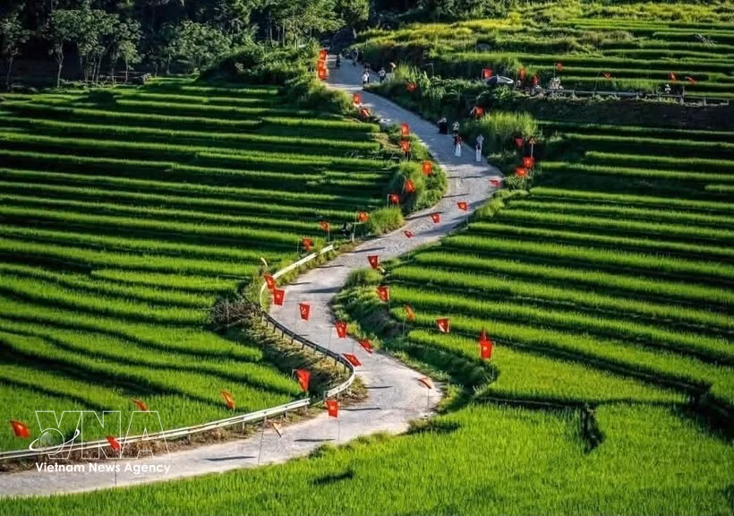 El sitio de ecoturismo comunitario de Pu Luong. (Foto: VNA)
