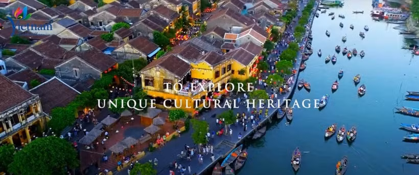 La imagen de la ciudad antigua de Hoi An en el video de CNN. (Fuente: Administración Nacional de Turismo)
