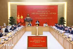 El primer ministro de Vietnam, Pham Minh Chinh, preside la reunión (Foto: VNA)