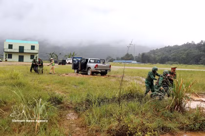 En el ejercicio conjunto (Foto: VNA)