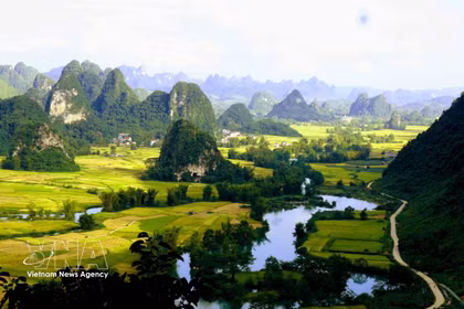 Valle de Ngoc Con, comuna de Dinh Phong, provincia de Cao Bang. (Foto: VNA)