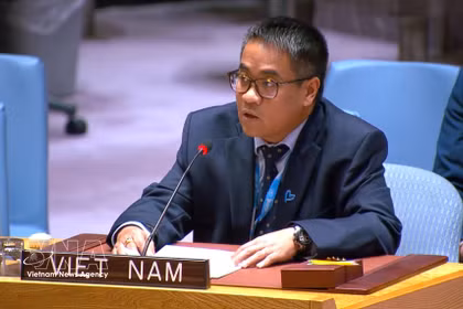 El ministro consejero Nguyen Hai Luu, representante permanente adjunto de Vietnam ante la ONU. (Foto: Archivo de VNA)
