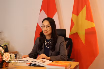 La embajadora de Vietnam en Suiza, Chau Mai Anh. (Foto: VNA)