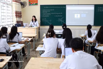 Los estudiantes vietnamitas recibirán lecciones sobre inteligencia artificial (Foto: VNA)
