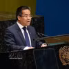 El ministro consejero Nguyen Hai Luu, representante permanente adjunto de Vietnam ante la ONU, interviene en la cita. (Foto: VNA)