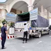 En el puesto fronterizo internacional de Khanh Binh, provincia de An Giang. (Foto. VNA)