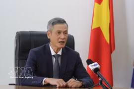 El embajador de Vietnam en Camboya, Nguyen Minh Vu, en la entrevista. (Foto: VNA)