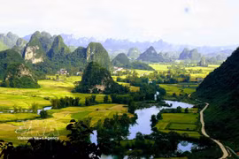 Valle de Ngoc Con, comuna de Dinh Phong, provincia de Cao Bang. (Foto: VNA)