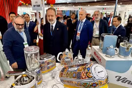 Productos italianos en exhibición durante los "Italian Days" y la "Italian Expo" en la ciudad de Da Nang en 2025. (Foto ilustrativa: VNA)