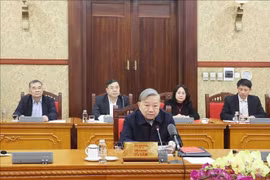 El secretario general del Partido Comunista de Vietnam, To Lam, interviene en la cita (Foto: VNA)