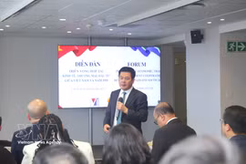 El vicepresidente de la Asamblea Nacional de Vietnam, Nguyen Hong Dien, responde a las preguntas de los delegados. (Foto: VNA)