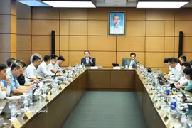 El presidente de la Asamblea Nacional, Tran Thanh Man, interviene en la sesión. (Foto: VNA)