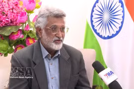 Harbinder Singh, director de programas de India Exposition Mart, en la entrevista. (Foto: VNA)