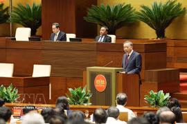 El secretario general del Partido Comunista y presidente de Vietnam, To Lam, interviene en la cita. (Foto: VNA)