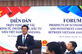 El vicepresidente de la Asamblea Nacional de Vietnam, Nguyen Hong Dien, interviene en el foro. (Foto: Agencia de Promoción Comercial de Vietnam)