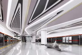Vista en perspectiva de la estación Tao Dan de la línea 2 del metro (Ben Thanh - Tham Luong) (Foto: VNA)
